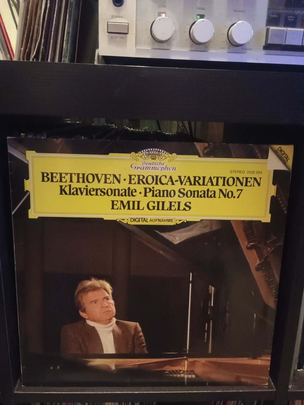 EMIL GILELS Beethoven Eroica Variations & Piano Sonata #7 DG 2532 024 VG+Vinyl